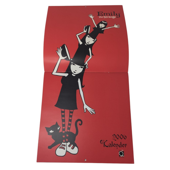 Emily The Strange 2006 Calendar German Edition Goth Hot Topic Black Cats Art - Picture 8 of 11